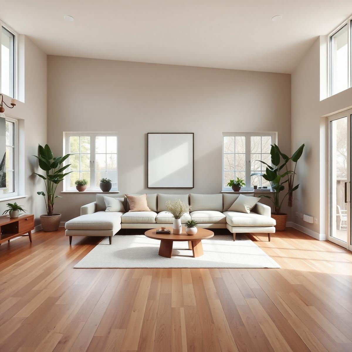 Salón reformado con parquet
